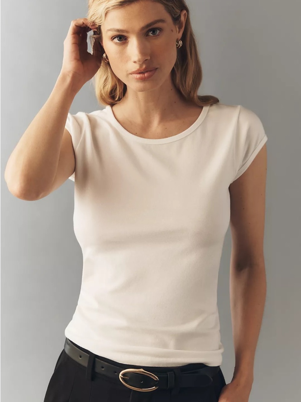 NWT Pilcro Anthropologie Classic 100% Cotton Tee in Yellow